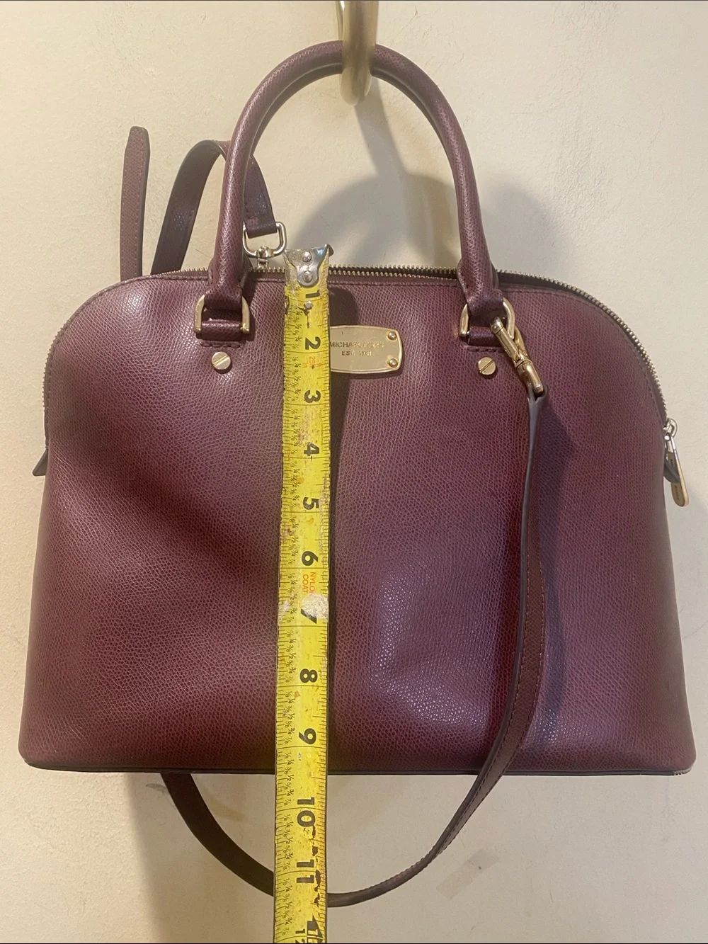 Michael Kors Cindy  Dome Satchel Bag in Plum